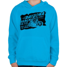 PRINTFASHION Daytona - Gyerek kapucnis pulóver - Azúrkék gyerek pulóver, kardigán