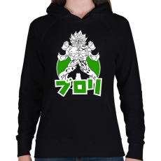 PRINTFASHION DBS BROLY - Női kapucnis pulóver - Fekete