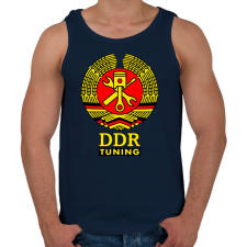 PRINTFASHION DDR NDK Műhely Tuning Címer (3 szín) - Férfi atléta - Sötétkék atléta, trikó