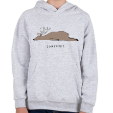 PRINTFASHION De(er)pressed - Gyerek kapucnis pulóver - Sport szürke gyerek pulóver, kardigán