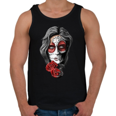 PRINTFASHION Dead roses - Férfi atléta - Fekete
