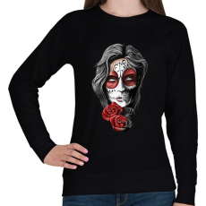 PRINTFASHION Dead roses - Női pulóver - Fekete