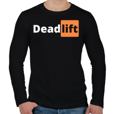 PRINTFASHION Deadlift - Férfi hosszú ujjú póló - Fekete