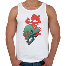 PRINTFASHION Deadly Skull - Férfi atléta - Fehér atléta, trikó