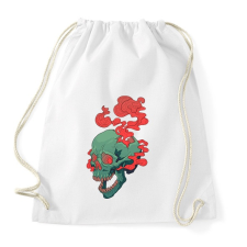 PRINTFASHION Deadly Skull - Sportzsák, Tornazsák - Fehér tornazsák