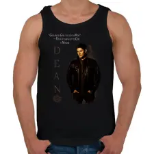 PRINTFASHION dean winchester - Férfi atléta - Fekete atléta, trikó