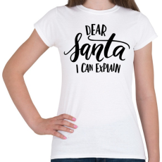 PRINTFASHION Dear Santa - Női póló - Fehér