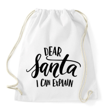 PRINTFASHION Dear Santa - Sportzsák, Tornazsák - Fehér tornazsák