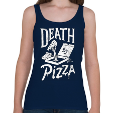 PRINTFASHION Death by pizza - Női atléta - Sötétkék női trikó