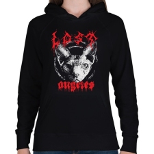 PRINTFASHION Death Metal Lost Angeles - Női kapucnis pulóver - Fekete női pulóver, kardigán