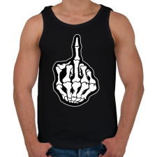 PRINTFASHION Death Middle Finger - Férfi atléta - Fekete atléta, trikó