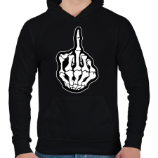 PRINTFASHION Death Middle Finger - Férfi kapucnis pulóver - Fekete férfi pulóver, kardigán