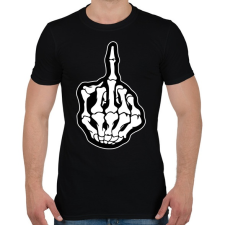 PRINTFASHION Death Middle Finger - Férfi póló - Fekete férfi póló