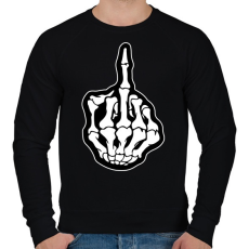 PRINTFASHION Death Middle Finger - Férfi pulóver - Fekete