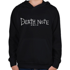 PRINTFASHION Death note (fehér) - Gyerek kapucnis pulóver - Fekete