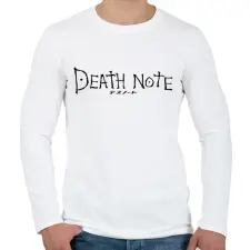 PRINTFASHION Death note (fekete) - Férfi hosszú ujjú póló - Fehér férfi póló