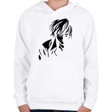 PRINTFASHION Death Note: Jagami Light - Gyerek kapucnis pulóver - Fehér gyerek pulóver, kardigán