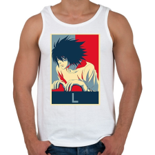 PRINTFASHION Death Note - L - Férfi atléta - Fehér atléta, trikó