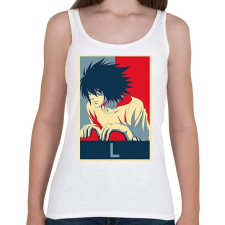 PRINTFASHION Death Note - L - Női atléta - Fehér női trikó