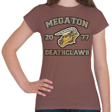 PRINTFASHION Deathclaws - Női póló - Mogyoróbarna