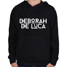 PRINTFASHION Deborah de Luca - Gyerek kapucnis pulóver - Fekete