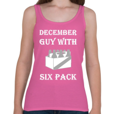 PRINTFASHION Decemberben született kockás hasú 2 - Női atléta - Rózsaszín női trikó