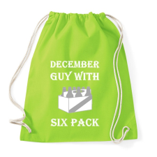 PRINTFASHION Decemberben született kockás hasú 2 - Sportzsák, Tornazsák - Limezöld tornazsák