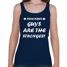 PRINTFASHION decemberi férfiak a legerősebbek - Női atléta - Sötétkék női trikó