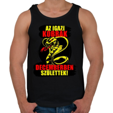 PRINTFASHION Decemberi Kobra - Férfi atléta - Fekete atléta, trikó
