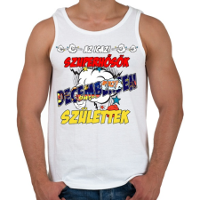 PRINTFASHION Decemberi szupererő - Férfi atléta - Fehér atléta, trikó