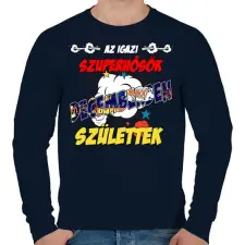 PRINTFASHION Decemberi szupererő - Férfi pulóver - Sötétkék férfi pulóver, kardigán