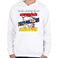 PRINTFASHION Decemberi szupererő - Gyerek kapucnis pulóver - Fehér