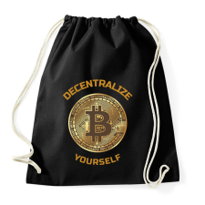 PRINTFASHION DECENTRALIZE - Sportzsák, Tornazsák - Fekete tornazsák