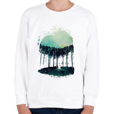 PRINTFASHION Deep in the forest - Gyerek pulóver - Fehér gyerek pulóver, kardigán