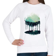 PRINTFASHION Deep in the forest - Női pulóver - Fehér