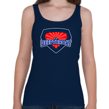 PRINTFASHION DEEPTHROAT - Női atléta - Sötétkék női trikó