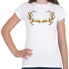 PRINTFASHION Deer Antler - Női póló - Fehér