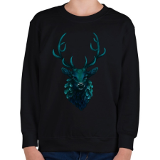 PRINTFASHION Deer - Gyerek pulóver - Fekete gyerek pulóver, kardigán