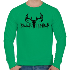 PRINTFASHION Deer Hunter Black - Férfi pulóver - Zöld