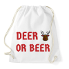 PRINTFASHION DEER OR BEER - Sportzsák, Tornazsák - Fehér