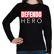 PRINTFASHION DEFENDO HERO - Női pulóver - Fekete