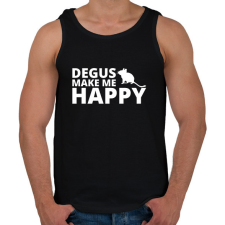 PRINTFASHION Degus make me happy - Férfi atléta - Fekete atléta, trikó