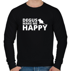 PRINTFASHION Degus make me happy - Férfi pulóver - Fekete