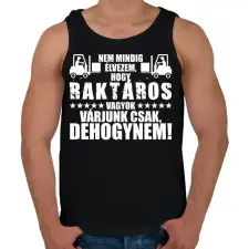 PRINTFASHION DEHOGYNEM, Raktáros! - Férfi atléta - Fekete atléta, trikó