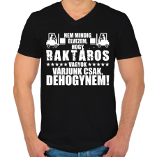 PRINTFASHION DEHOGYNEM, Raktáros! - Férfi V-nyakú póló - Fekete férfi póló