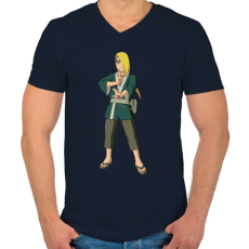PRINTFASHION Deidara - Férfi V-nyakú póló - Sötétkék