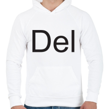 PRINTFASHION Del - Férfi kapucnis pulóver - Fehér férfi pulóver, kardigán