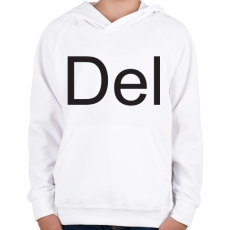 PRINTFASHION Del - Gyerek kapucnis pulóver - Fehér