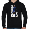 PRINTFASHION Dembele - Férfi kapucnis pulóver - Fekete