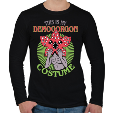 PRINTFASHION Demogorgon costume - Férfi hosszú ujjú póló - Fekete